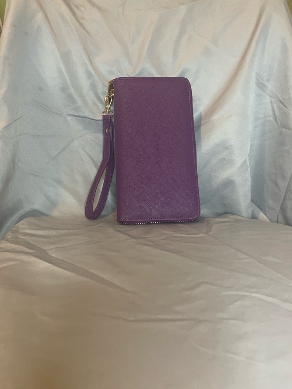 Purple Wristlet Zip Wallet